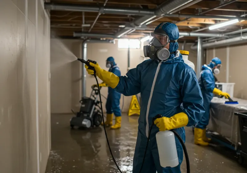Basement Sanitization and Antimicrobial Treatment process in Edinboro, PA