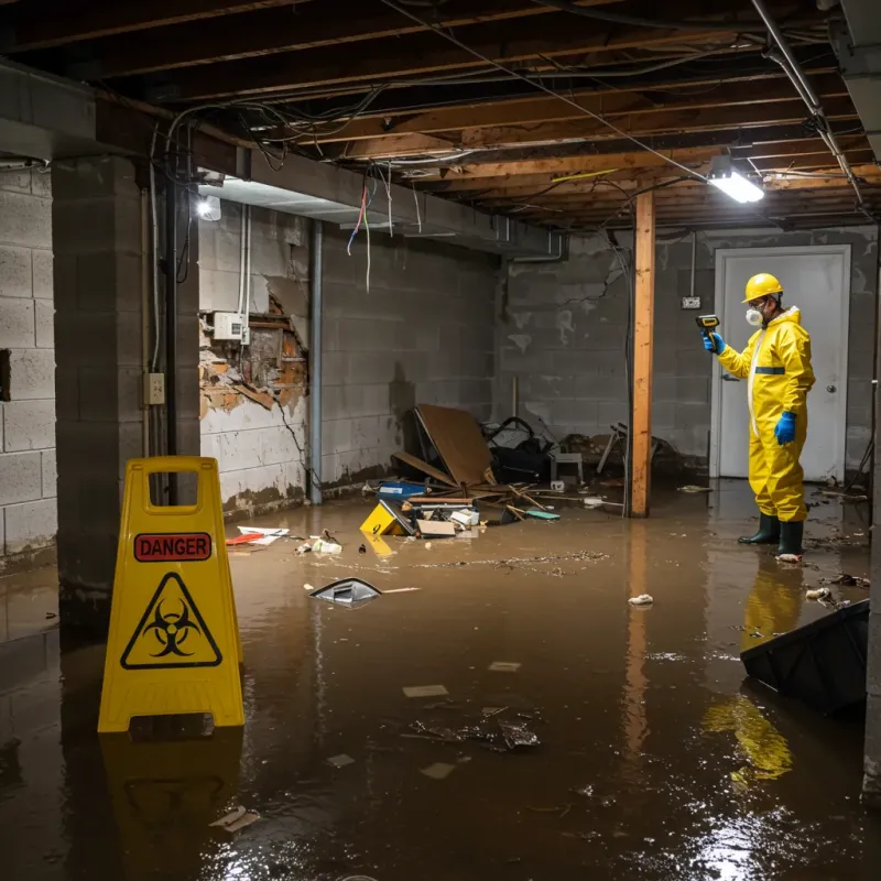 Flooded Basement Electrical Hazard in Edinboro, PA Property